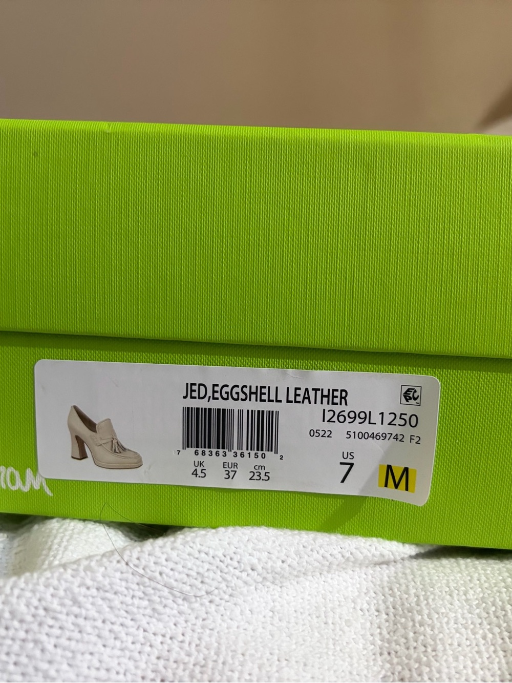 Sam Edelman Jed Heels, Color Eggshell Size 7 NWB - Picture 12 of 12